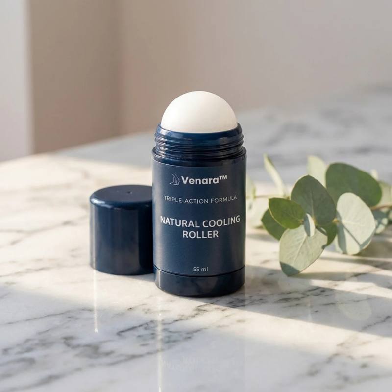 Venara natural cooling roller – side view with cap